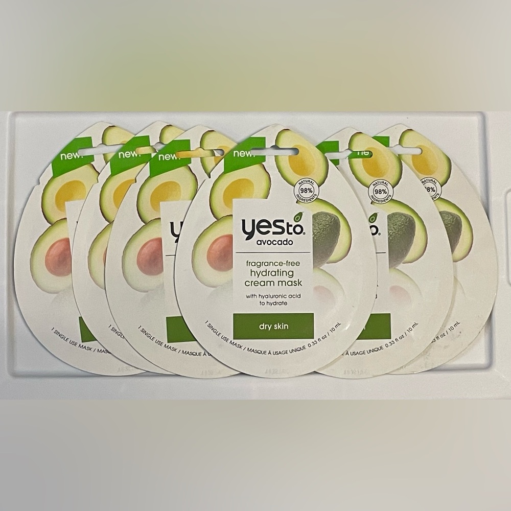 Yes To Avocado Hydrating Cream Mask Set (Pack of 6)